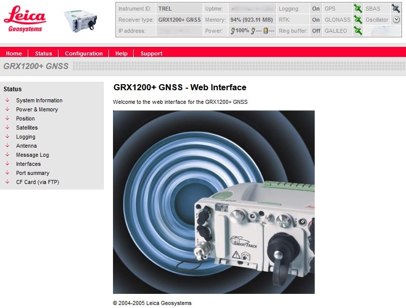 Receptor GNSS Leica GRX1200